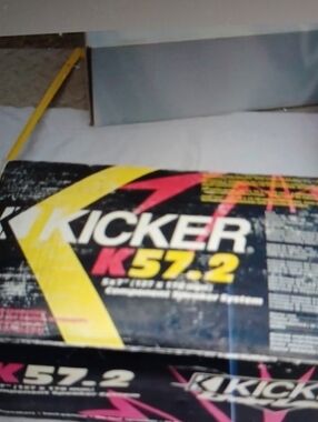 KICKER K57.2 Car Audio Amplifier Box - Black & Yellow